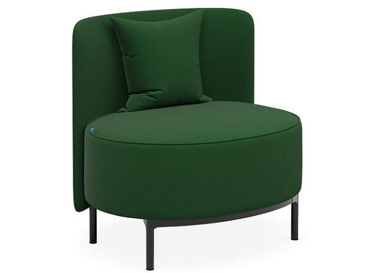 Lola Brushed PU Fabric Lounge Chair - Emerald Green Lounge Chair Dee Kay-Local   
