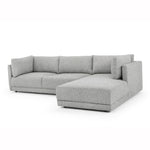 Kerry 3 Seater Fabric Right Chaise Fabric Sofa - Graphite Grey Chaise Lounge Original Sofa-Core   