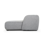 Troy 3 Seater Right Chaise Fabric Sofa - Graphite Grey Chaise Lounge Original Sofa-Core   