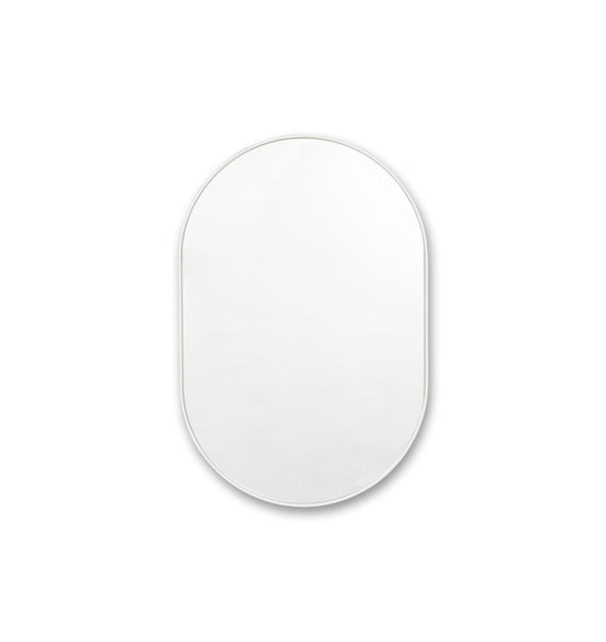 Bjorn Medium Oval Mirror - White Mirror Warran-Local   