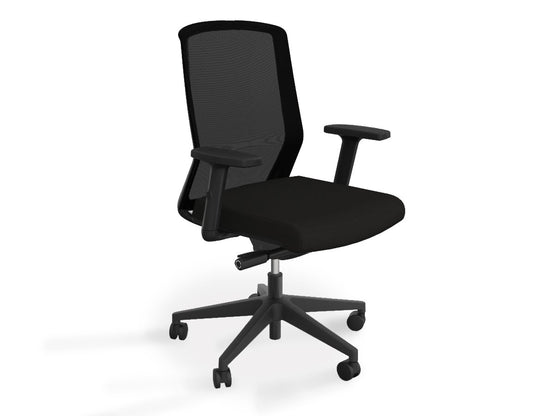 Motion Sync Mesh Ergonomic Office Chair Adjustable Arms - Black Office Chair OLGY-Local   