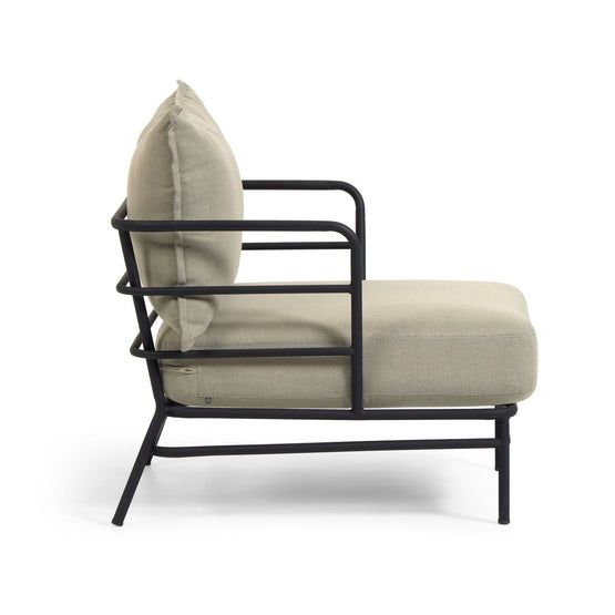 Mare Steel Frame Outdoor Armchair - Beige Outdoor Chair The Form-Local   