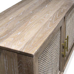 Marta Timber & Rattan 2 Shelf Sideboard - Natural Buffet & Sideboard Huds-Local   