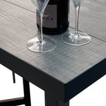 Memphis 80cm Ceramic Outdoor Bar Table - Charcoal Outdoor Table Melting-Local   