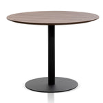 Scope Round Office Meeting Table - Walnut with Black Base Meeting Table Sun Desk-Core   