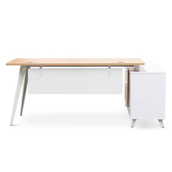 Stylus 160cm Left Return Executive Office Desk - Natural Office Desk Sun Desk-Core   