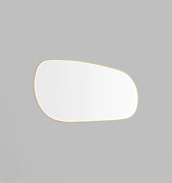 Pebble 150cm Organic Shaped Mirror - Brass Mirror Warran-Local   