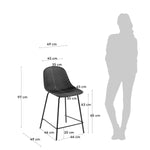 Quinby Outdoor Bar Stool - Black Bar Stool The Form-Local   