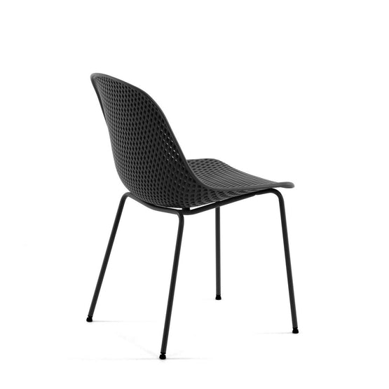 Quinby Outdoor Dining Chair - Black Outdoor Chair The Form-Local   