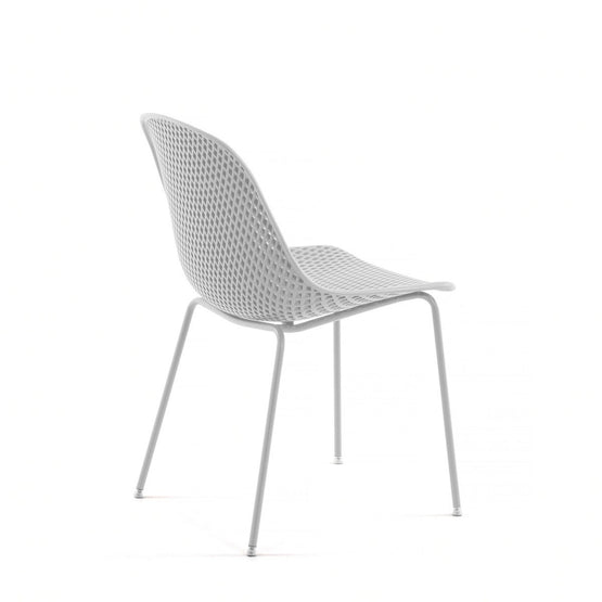 Quinby Outdoor Dining Chair - White Outdoor Chair The Form-Local   