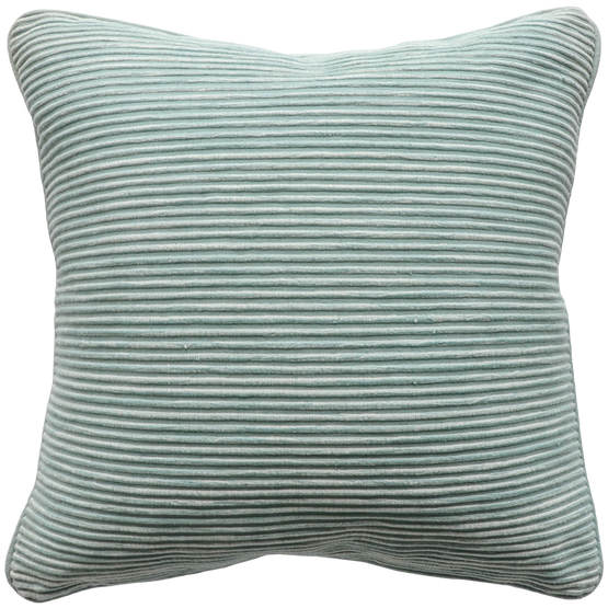 Ollo Rakaia Parallel Textured Cotton Cushion - Cool Mint Cushion Furtex-Local   