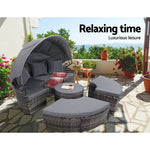 Dreobe Outdoor Day Bed Round Sofa - Grey Day Bed Aim WS-Local   