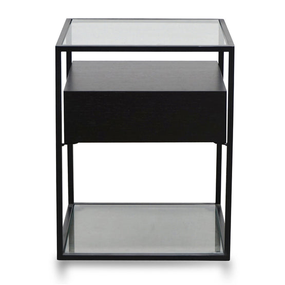 Norman Scandinavian Metal Frame Side Table - Full Black Bedside Table IGGY-Core   