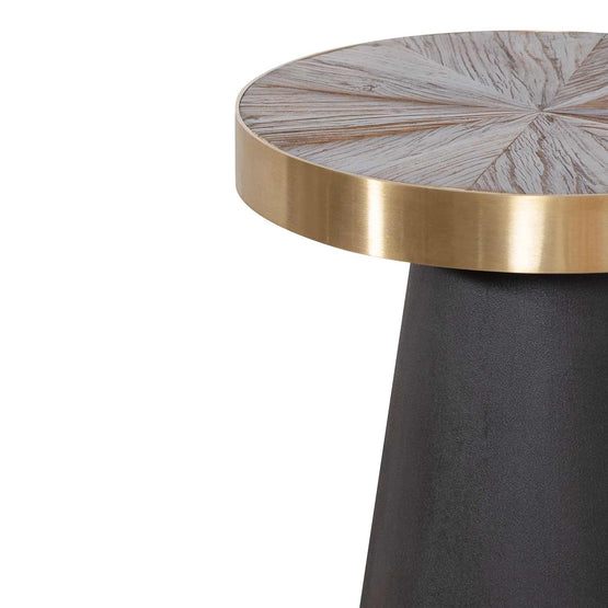 Darla Side Table - Natural Top with Dark Grey Base Bedside Table Nicki-Core   