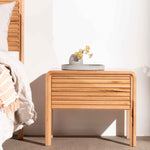 Amparo Single Drawer Bedside Table - Messmate Bedside Table AU Wood-Core   