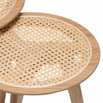 Meza Nested Side Table - Natural with Rattan Top Side Table KD-Core   