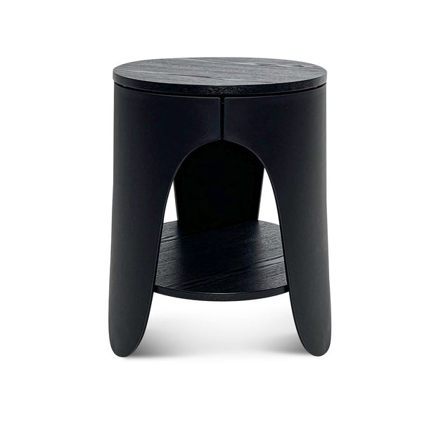 Jackson Round Side Table - Full Black | Interior Secrets