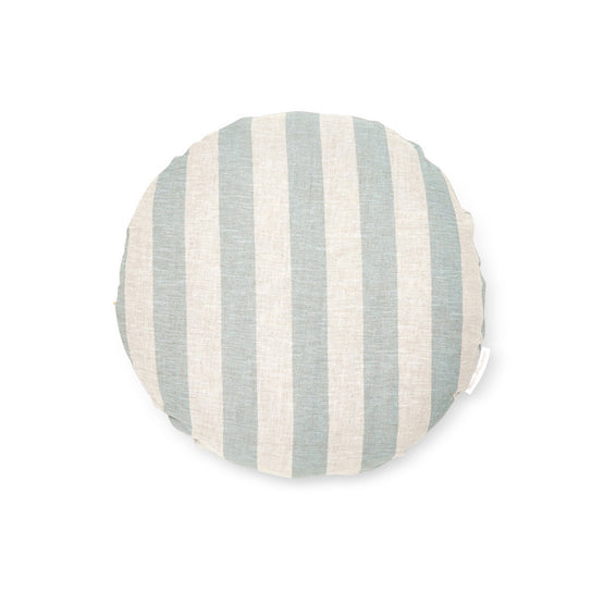 Set of 2 - Stripe 40cm Round Cushion - Sky Cushion Warran-Local   