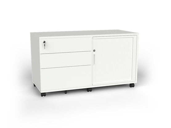 Agile Tambour Drawer White - Right Hand Pedestal OLGY-Local   