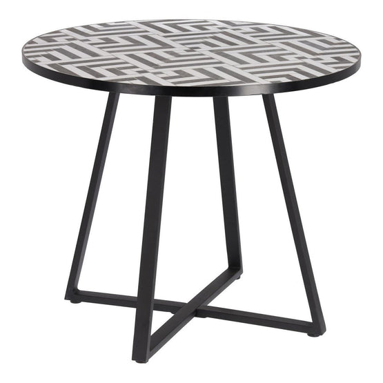 Tella Ceramic Top Dining Table - Black & White Dining Table The Form-Local   