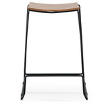 Apollo Bar Stool With Walnut Timber Seat - Black Frame Bar Stool New Home-Core   