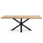 Arya 2.2m Natural Oak Dining Table - Black Dining Table The Form-Local   