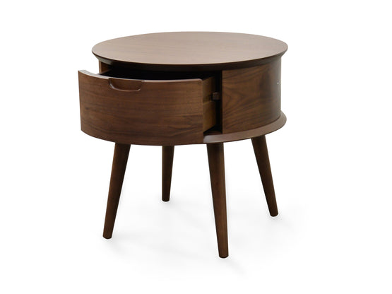 Asta Scandinavian Side Table - Walnut Bedside Table VN-Core   