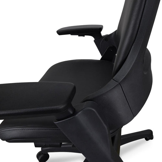 Atlas Ergonomic Office Chair - Black Leather Office Chair Unicorn-Core   