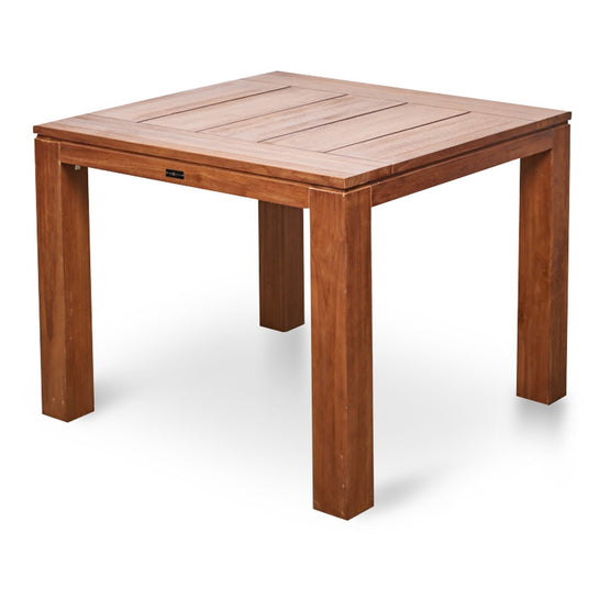 Bairo 100cm Recycled Teak Square Outdoor Dining Table - Natural Outdoor Table Melting-Local   