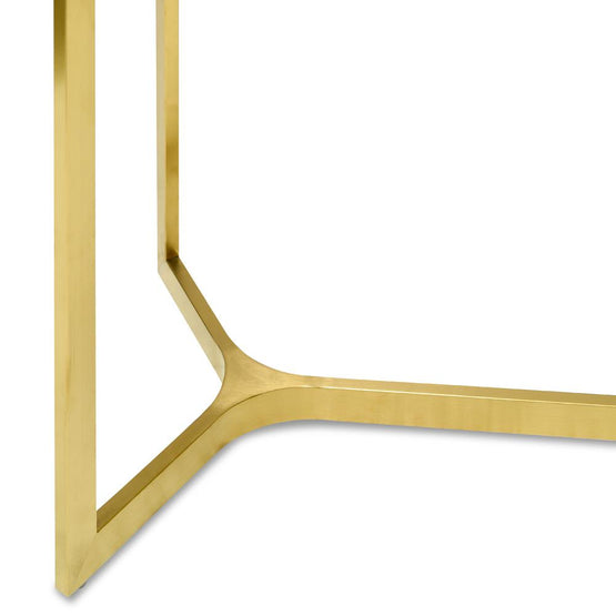 Cannon 1.2m Glass Console Table - Gold Base Console Table K Steel-Core   