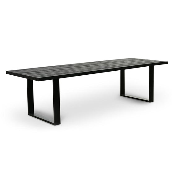 Craig Reclaimed Wood 2.8m Dining Table - Black Dining Table Nicki-Core   