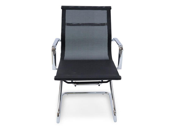 Charlie Visitor Office Chair - Black Mesh Office Chair Yus Furniture-Core   