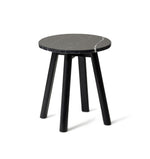Enkel Oval Marble Side Table - Black Side Table Warran-Local   