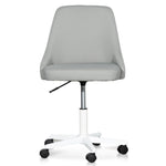 Ernesto Grey Fabric Office Chair - White Base Office Chair Unicorn-Core   