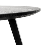 Halo 100cm Veneer Top Round Dining Table - Full Black Dining Table Swady-Core   