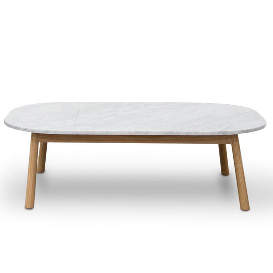 Hamilton 110cm Oval Marble Coffee Table - Natural Base Coffee Table Swady-Core   