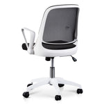 Heston Black Office Chair - White Arm and Base Office Chair LF-Core   