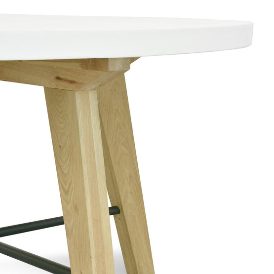 Ex Display - Hogan 1.4m Round Dining Table - White Top - Natural Dining Table Concrete-Core   