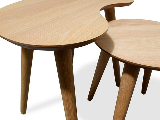 Johansen Nest of Wooden Side Tables - Natural Side Table VN-Core   
