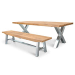 Kent 2.5m Outdoor Dining Table - Galvanized Outdoor Table Eminem-Core   