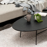 Linda 117.5cm Ash Coffee Table - Black Coffee Table Swady-Core   