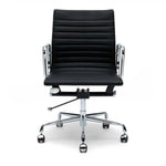 Floyd Low Back Office Chair - Black Leather Office Chair Yus Furniture-Core   