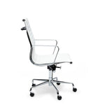 Floyd Low Back Office Chair - White Leather Office Chair Yus Furniture-Core   