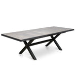 Memphis Extendable Ceramic Top Outdoor Dining Table - Grey Outdoor Table Melting-Local   