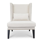 Mercer Lounge Fabric Wingback Chair - Classic Cream - Last One Wingback Chair Casa-Core   