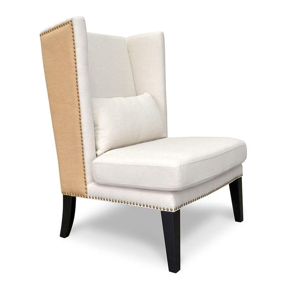 Mercer Lounge Fabric Wingback Chair - Classic Cream - Last One Wingback Chair Casa-Core   