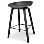 Rachel 65cm Plastic Seat Bar Stool - Black Bar Stool Swady-Core   