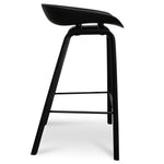 Rachel 65cm Plastic Seat Bar Stool - Black Bar Stool Swady-Core   