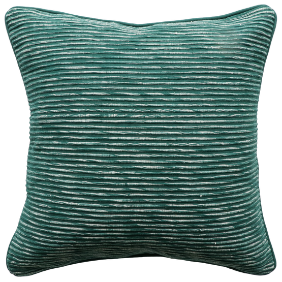 Ollo Rakaia Parallel Textured Cotton Cushion - Jade Green Cushion Furtex-Local   