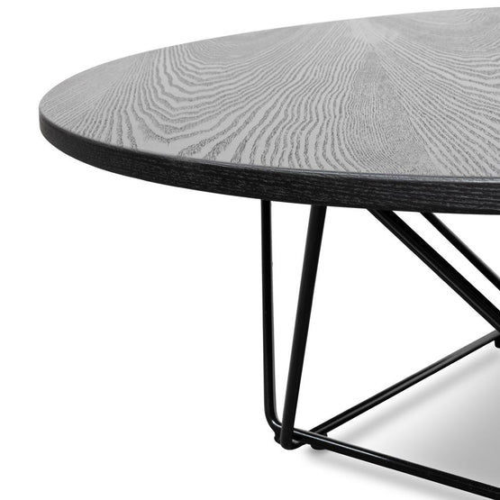 Robin 100cm Round Coffee Table - Black Coffee Table Swady-Core   